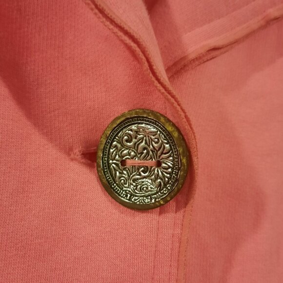 Neon Buddha Jacket Womens Large Pink‎ Blazer Artsy Buttons Stretch Boho Casual - Picture 5 of 10